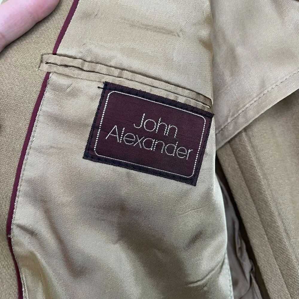 Vtg John Alexander Suit Jacket Brown Wool Sport Blazer Union‎ Buttons USA Made